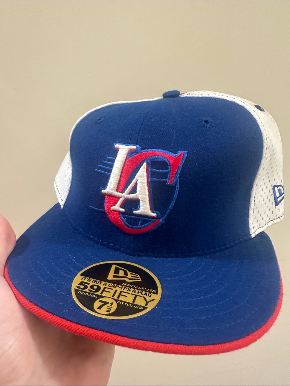 Los Angeles Clippers Red & Blue Hat 7 1/2 y2k era